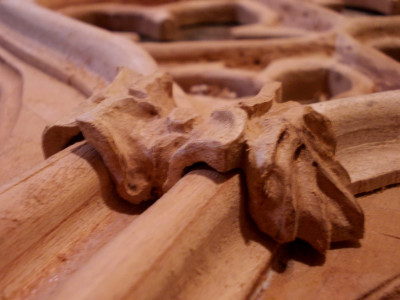 Detalle flor en el rosetón