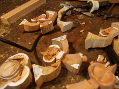 Partes de la cruz. Caladas y semitalladas