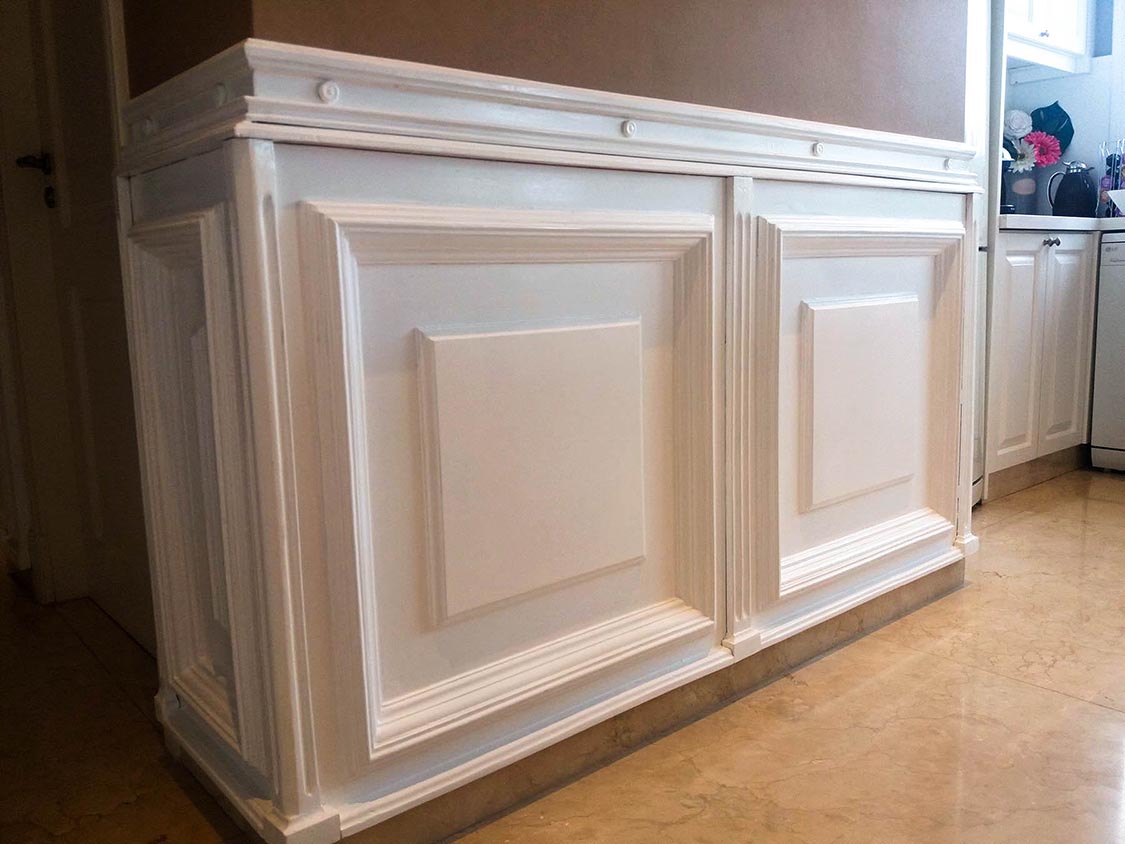 Boiseríe en cocina-comedor