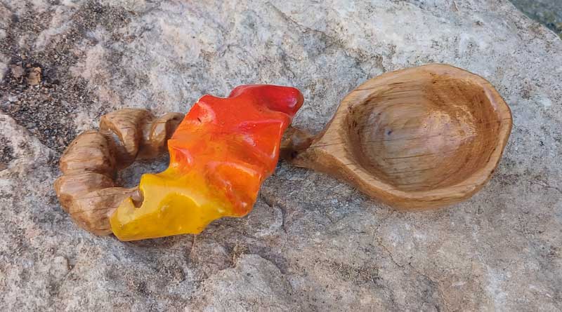 Cuchara de roble – hoja roja Cuchara de roble – hoja roja