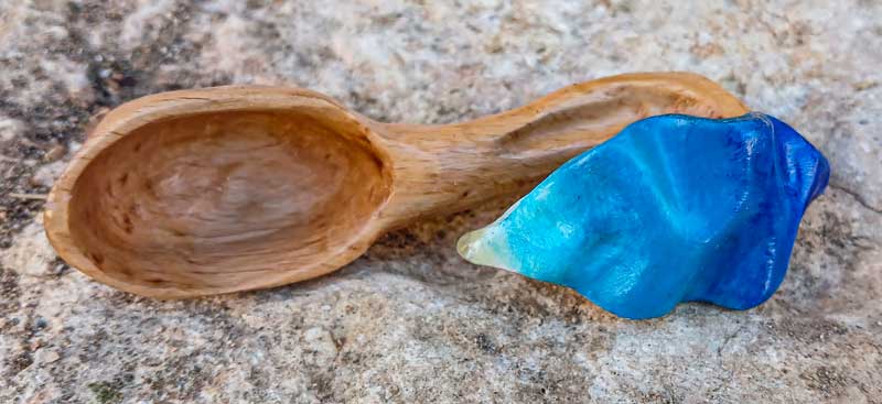 Cuchara de haya – hoja azul Cuchara de haya – hoja azul